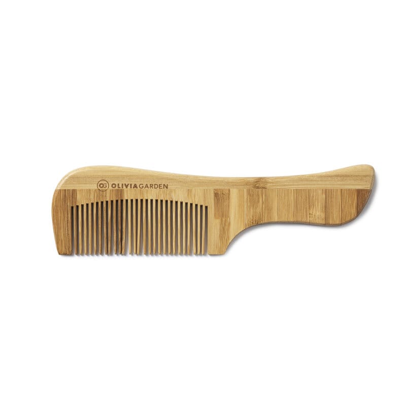 Olivia Garden Bamboo Touch Comb 2 fintandad kam med handtag