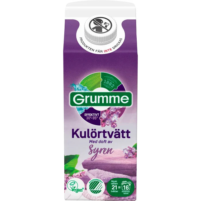 Grumme Flytande Kulörtvätt Syren - 750ml
